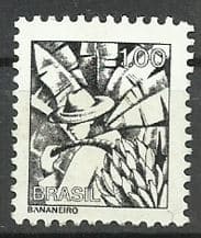 3B6 Filatelia - Selos do Brasil - Série Ocupações / Bananeiro - 1976 - Usado - Selos Postais