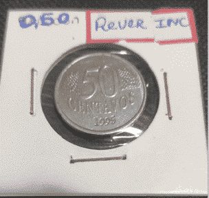 Cinquenta Centavos Reverso Inclinado 1995
