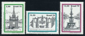Filatelia - Selo Brasil - Chafarizes - 1979 - Novo - Selos Postais