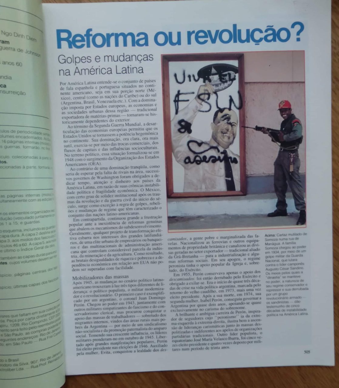 | Casa do Colecionador G29 Fascículo Guerra na Paz 31. Ed Rio Gráfica. América Latina Guevara.