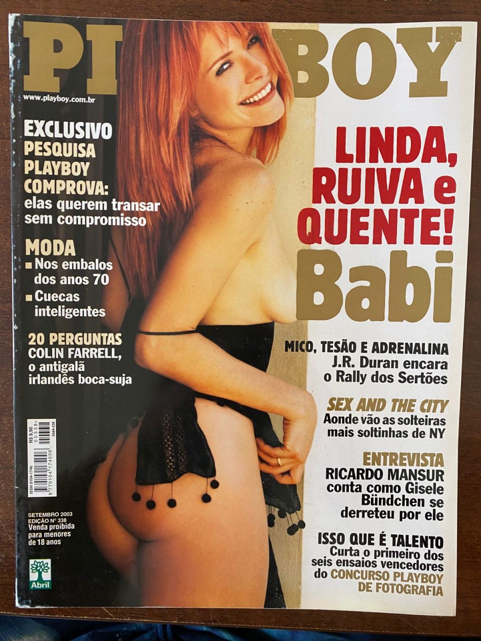 | Casa do Colecionador Revista Playboy N 338 - Babi - Setembro 2003
