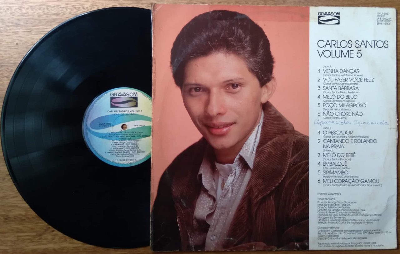 | Casa do Colecionador Vinil lp Carlos Santos vol 5 Venha dançar Santa Bárbara O Pescador.