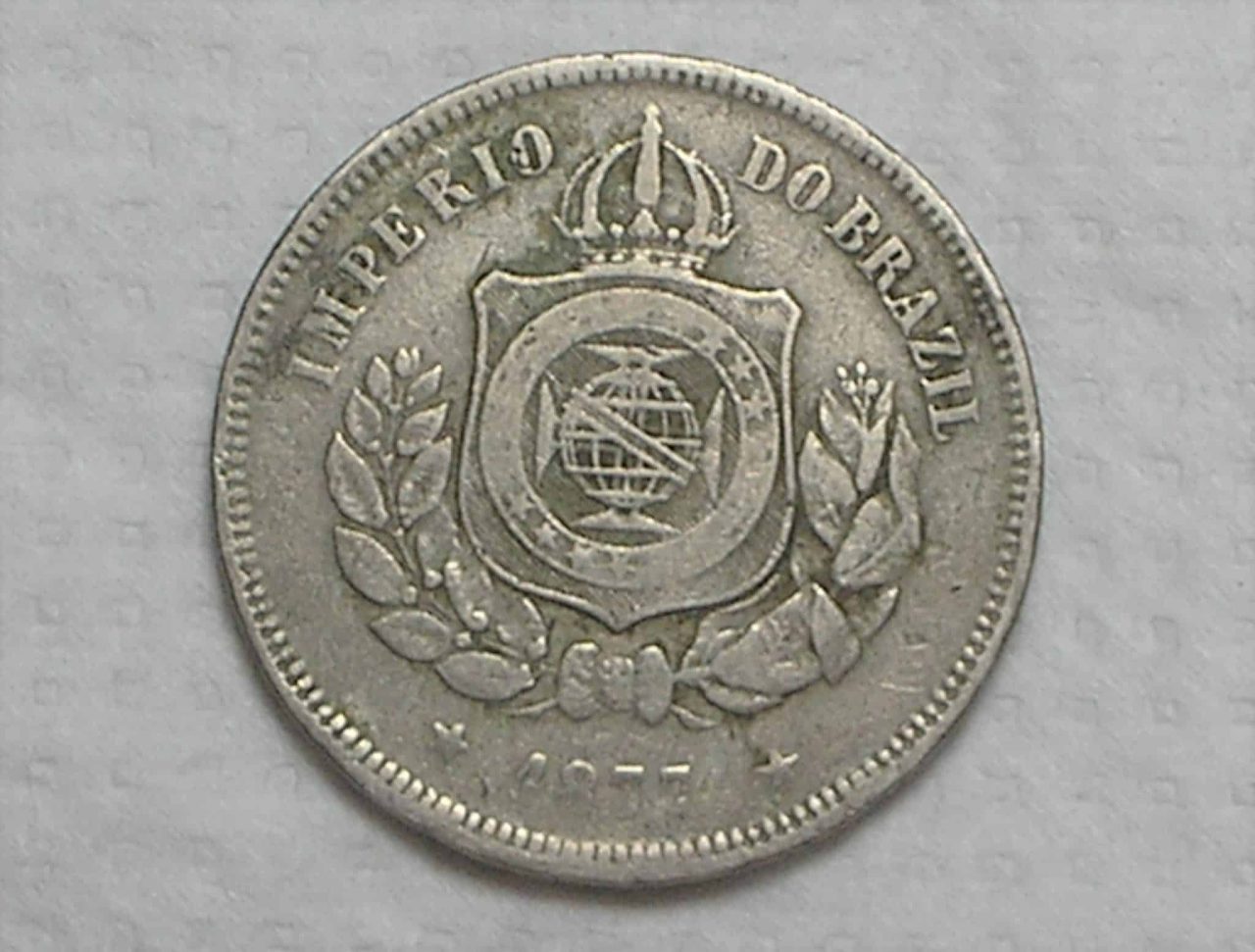 | Casa do Colecionador 100 Réis - 1877 / Niquel / Escassa / m420