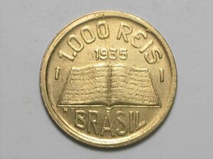 1.000 Réis - 1935 - Anchieta - Módulo maior / Sob/flor - Peça pra coleção
