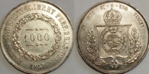 1000 réis prata 1857