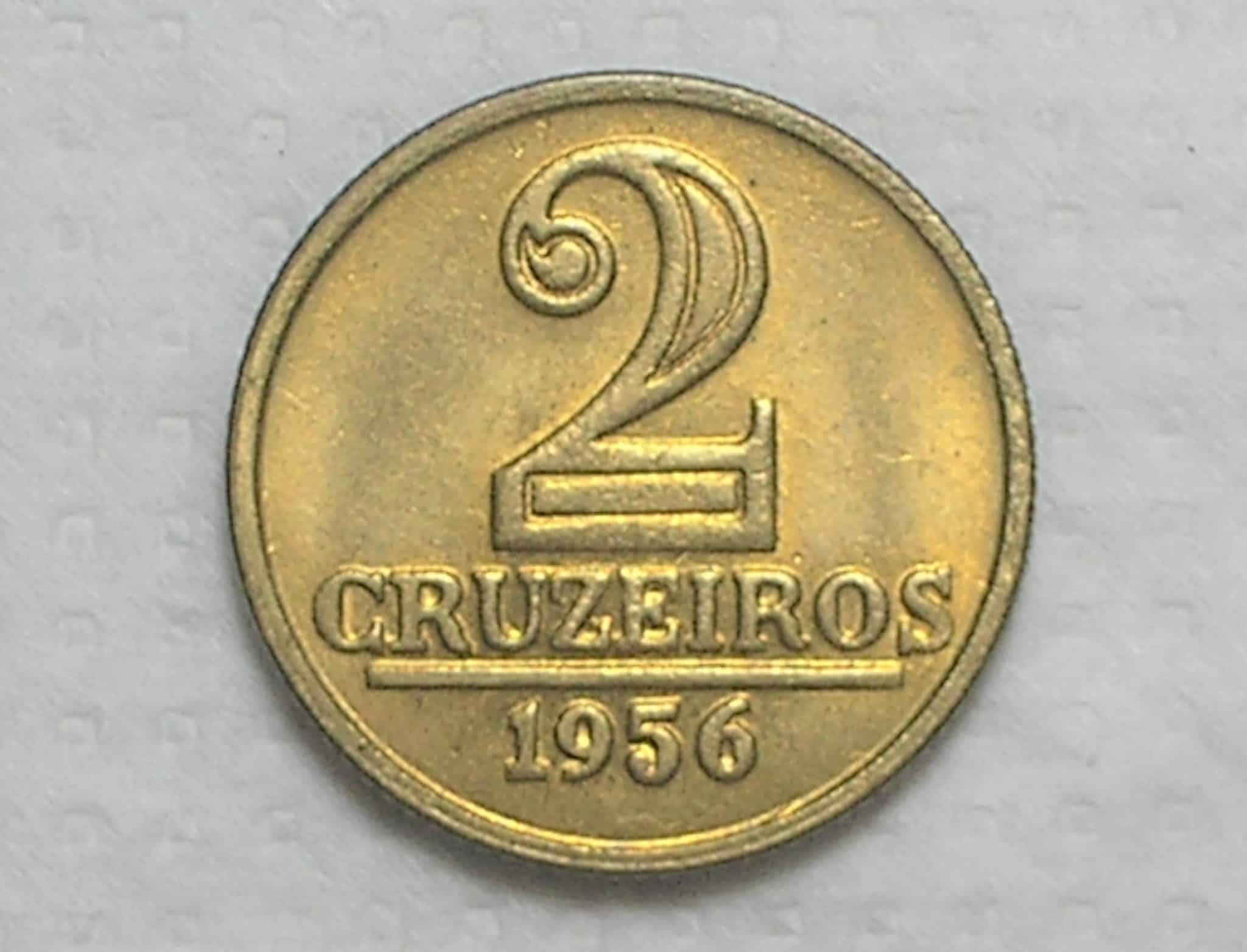 | Casa do Colecionador 2 Cruzeiros - 1956 / Módulo Menor / Sob / Bz/Al / m410