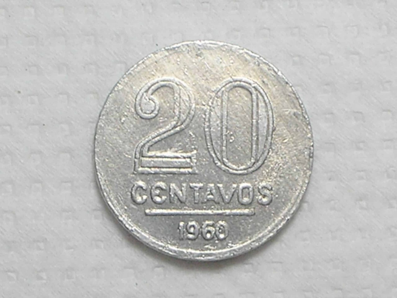 20 Centavos - 1960 / Data rara / Fecha a coleção de alumínio / m410