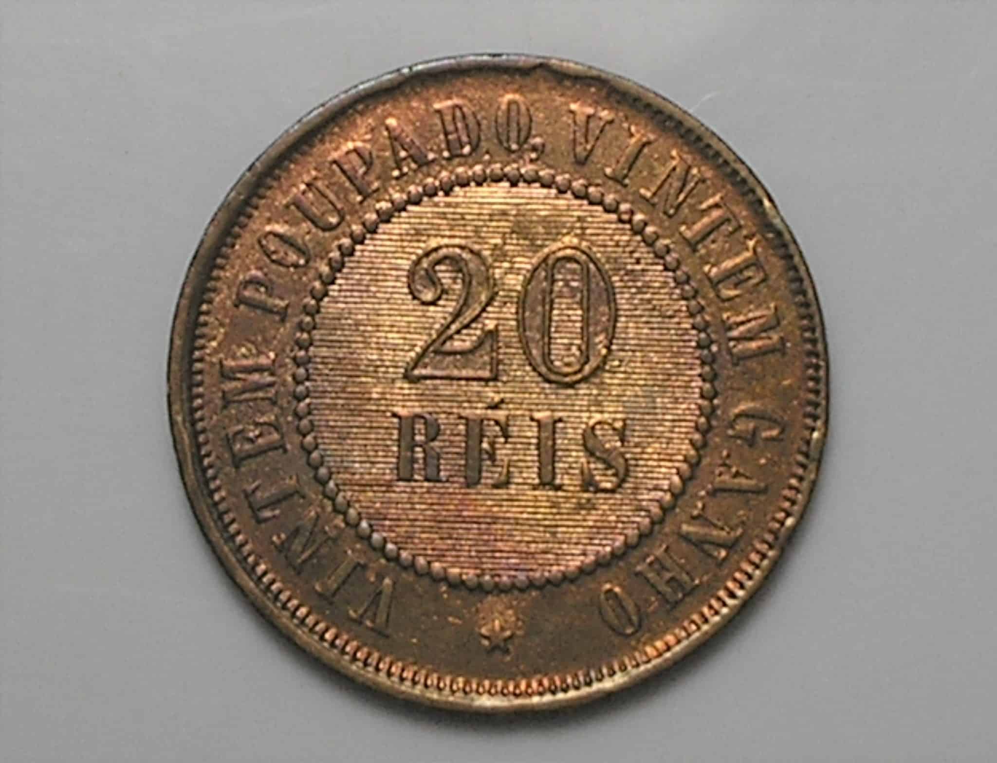 | Casa do Colecionador 20 Reis 1904 Data Escassa Soberba Bronze