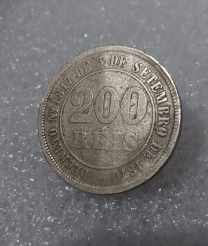 200 Réis 1877 Império do Brasil