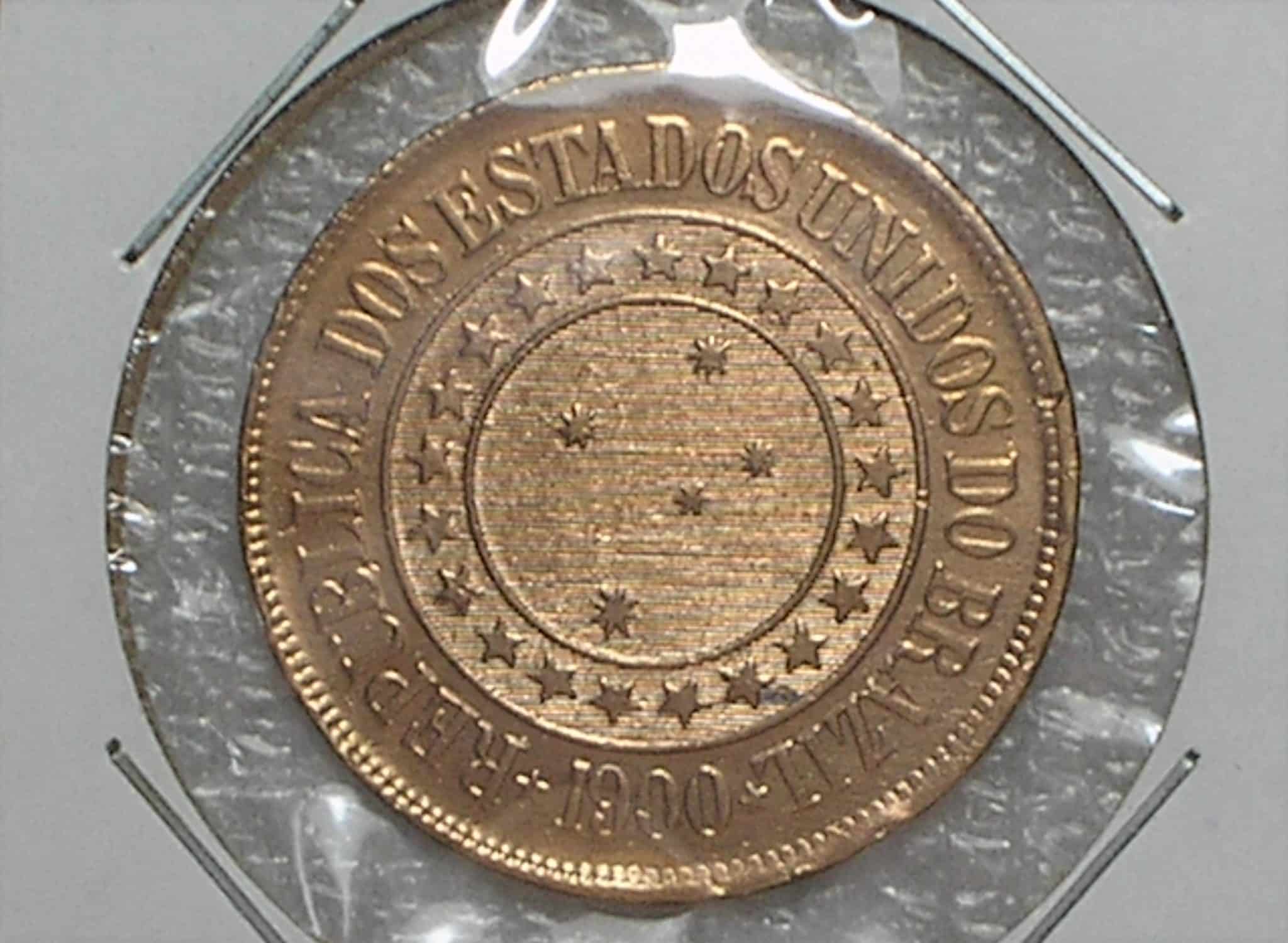 | Casa do Colecionador 40 Réis - 1900 - República - Soberba e mais = BELA - Bronze