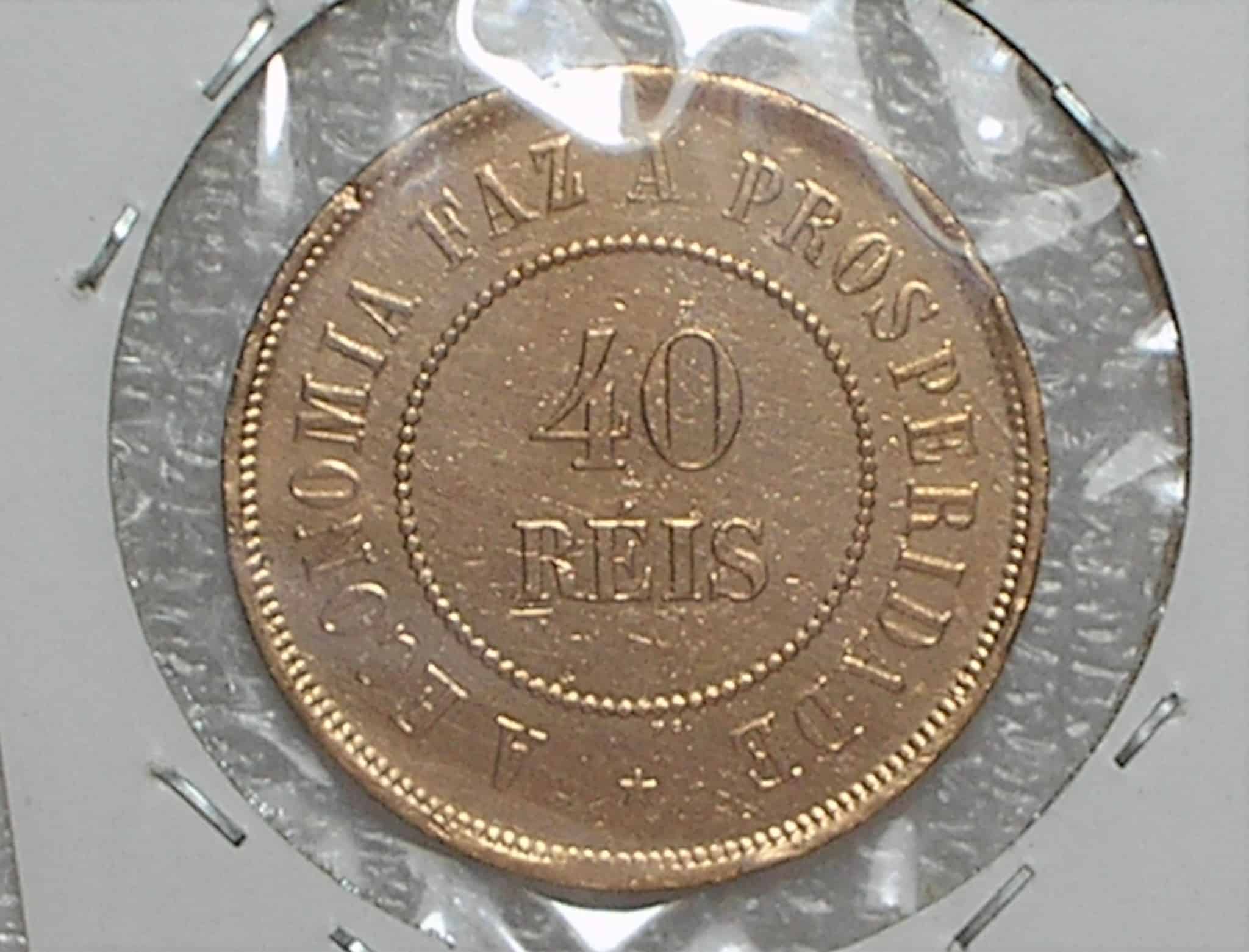 | Casa do Colecionador 40 Réis - 1900 - República - Soberba e mais = BELA - Bronze