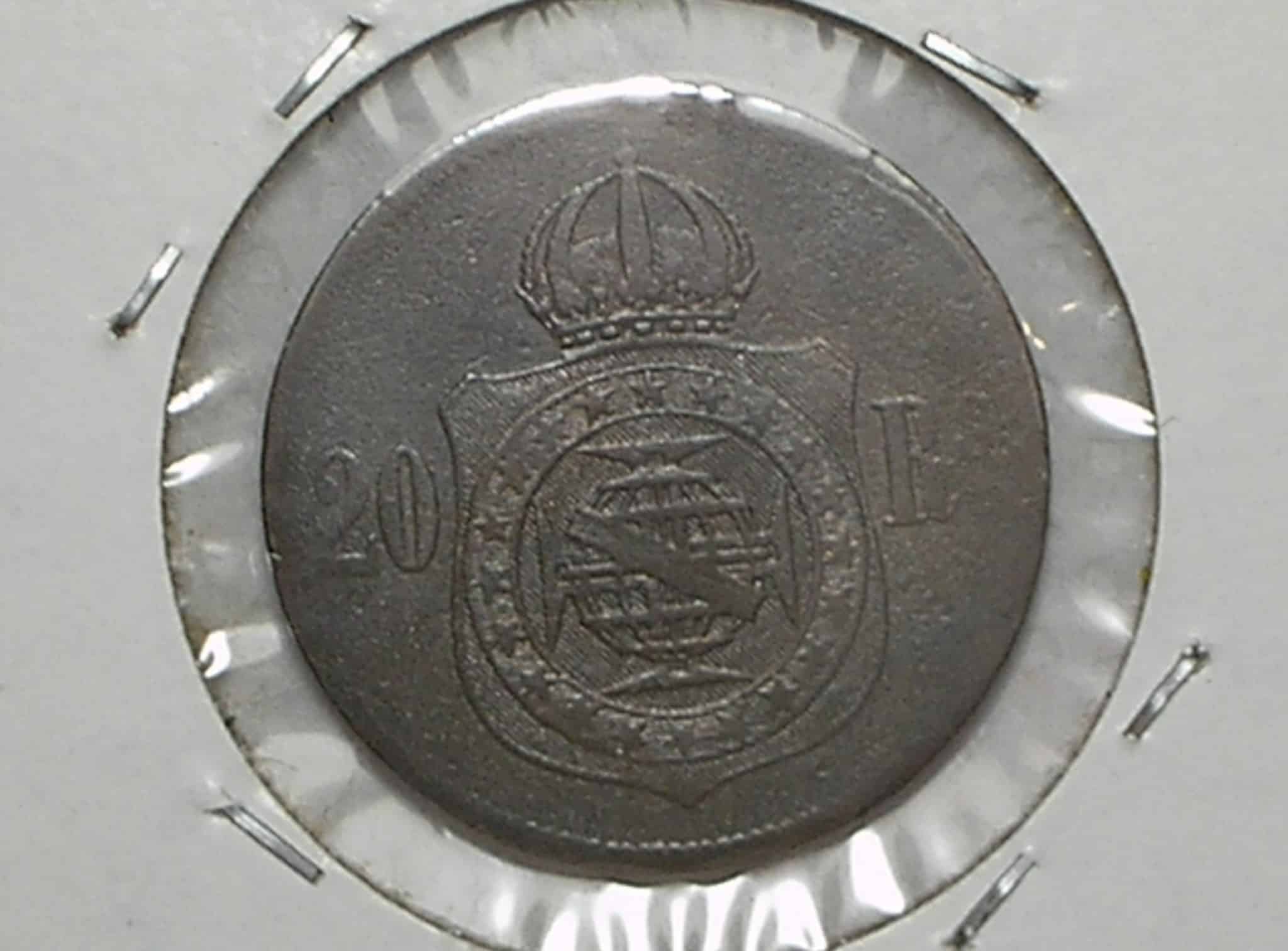 | Casa do Colecionador Brasil - 20 Rs, 1870 em bronze - Data escassa -==- Todas as estrelas aparecendo - linda moeda