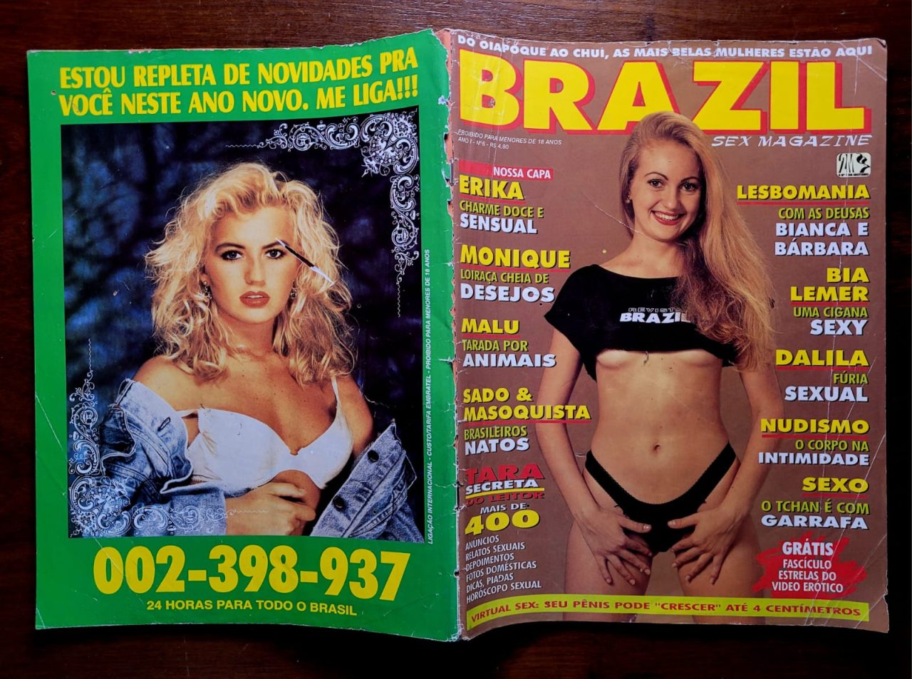 | Casa do Colecionador Brazil Nº 006 - Erika Andrezza (Revista com Pôster)