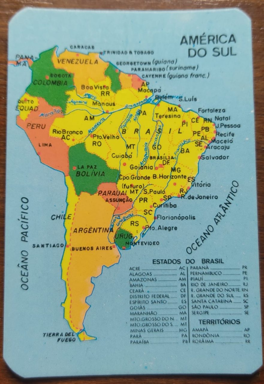 | Casa do Colecionador Calendário de Bolso (Tema Mapas) Ano 1983