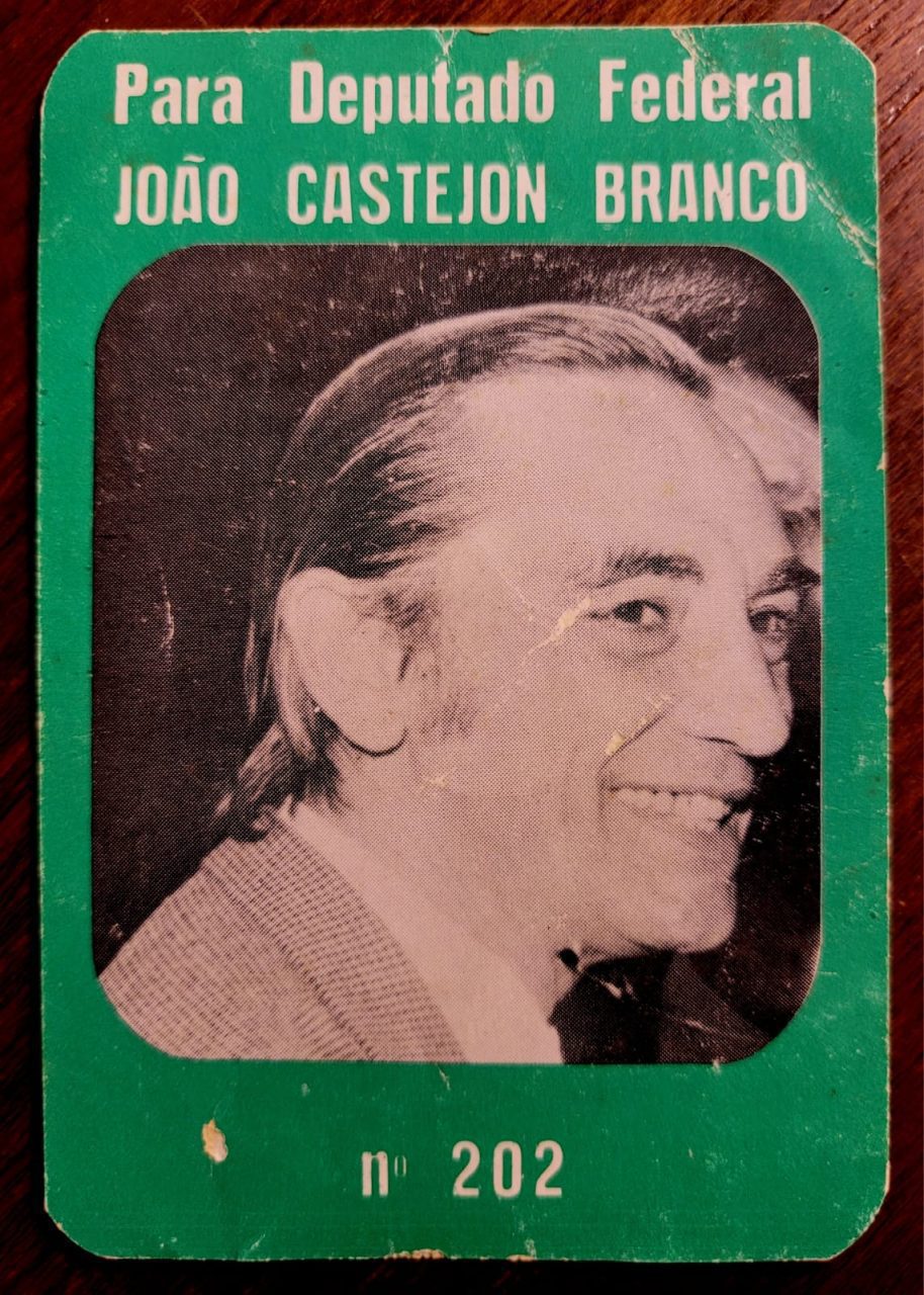 | Casa do Colecionador Calendário de Bolso (Tema Política) João Castejon Branco - Deputado Federal - Ano 1978/79