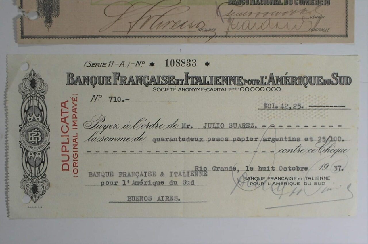 | Casa do Colecionador Coleção de 3 Duplicatas Do Banco Nacional do Comércio 1936 / 1937 - Veja descrição