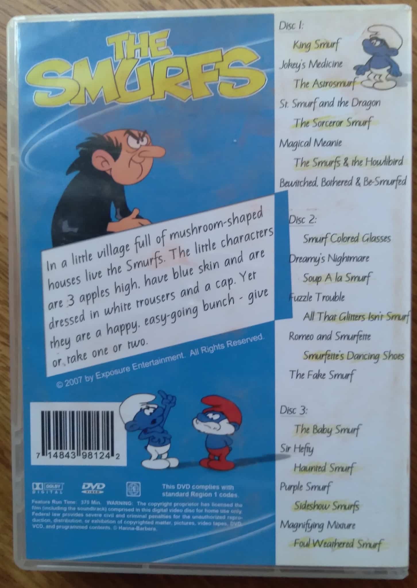 | Casa do Colecionador Dvd com 3 discs The Smurfs original cartoon séries Box set 1.