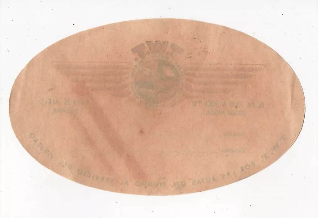 | Casa do Colecionador Etiqueta De Bagagem / Mala Trans World Tourism - Argentina - Anos 60
