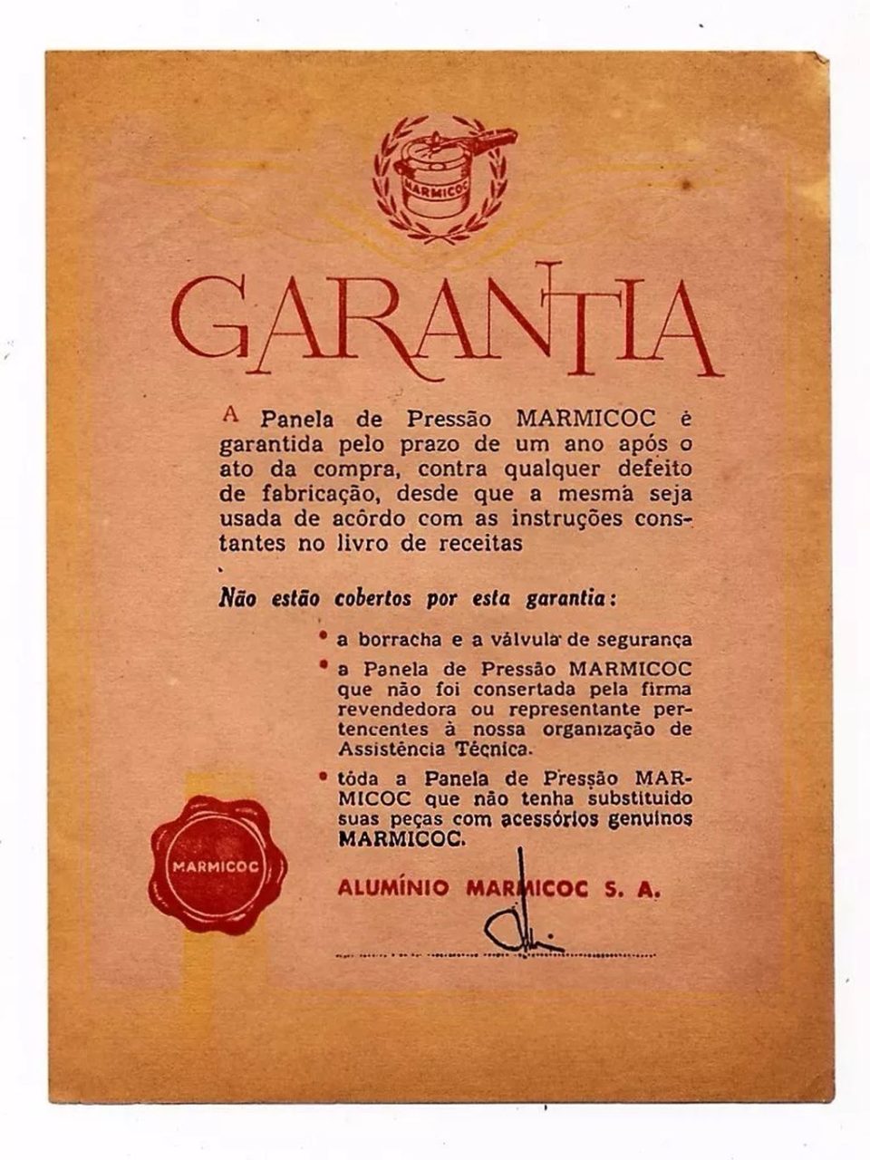 | Casa do Colecionador Manual De Instruçoes E Receitas Panelas Pressão Marmicoc - Anos 50