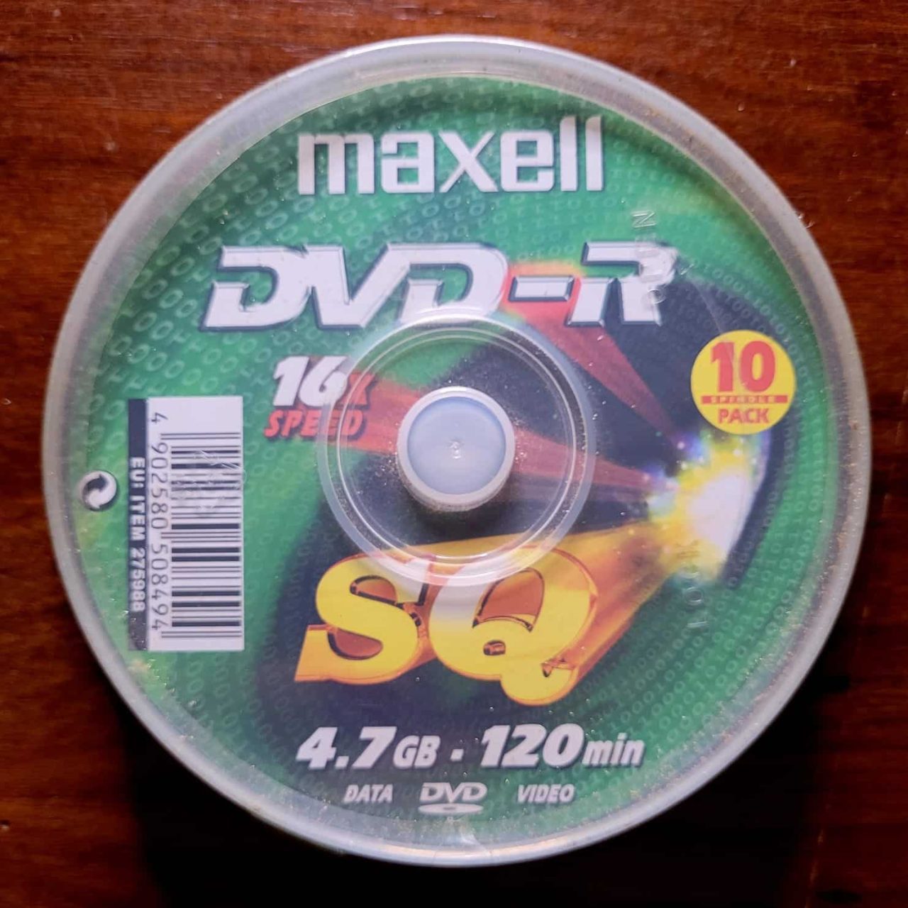 Pack com 10 DVD's Gravável - 4.7GB - 16x (Maxell) Lacrado
