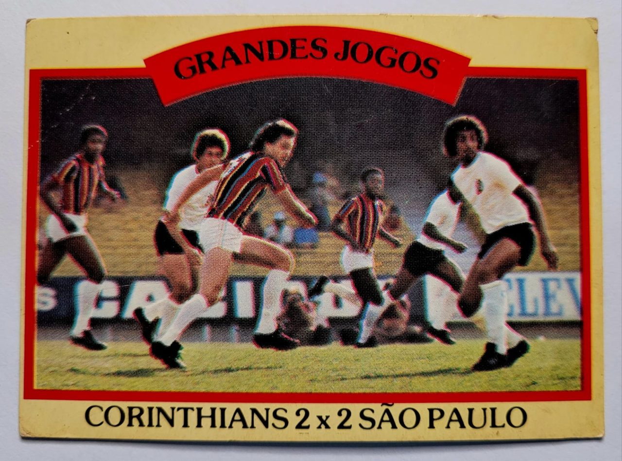 | Casa do Colecionador Ping Pong Futebol Cards - Grandes Jogos Nº 14-B (Corinthians 2 X 2 São Paulo)