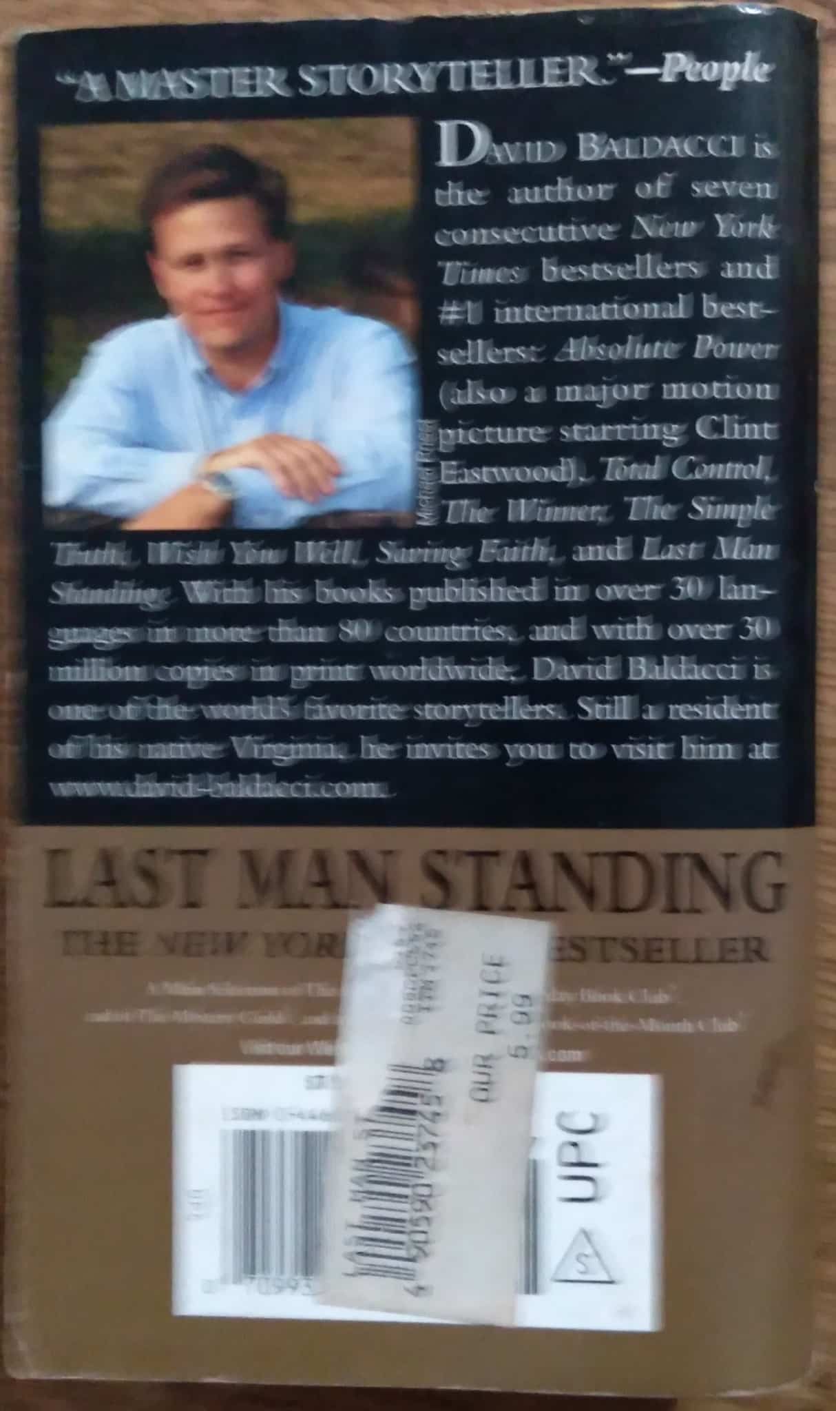| Casa do Colecionador Pocketbook Last man standing. David Baldacci. Ed Warner Vision