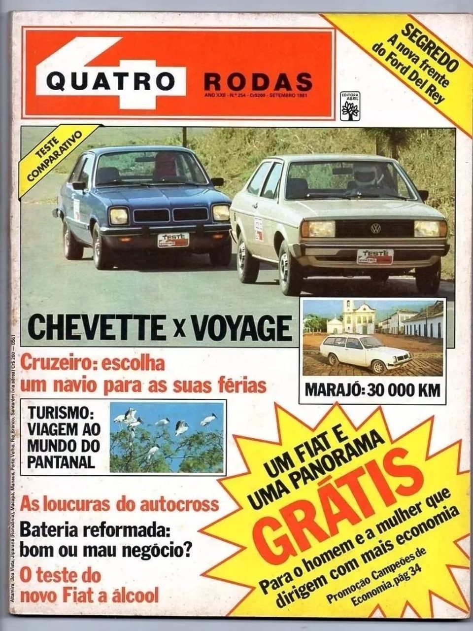 | Casa do Colecionador Revista 4 Quatro Rodas Nº 254 - Teste Marajo - Setembro 1981