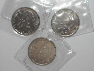 Set de Cruzados Axé Cent. Abolição com 3 peças - 100 Cruz. 1988 / Flor de Cunho