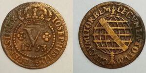 V réis cobre 1753