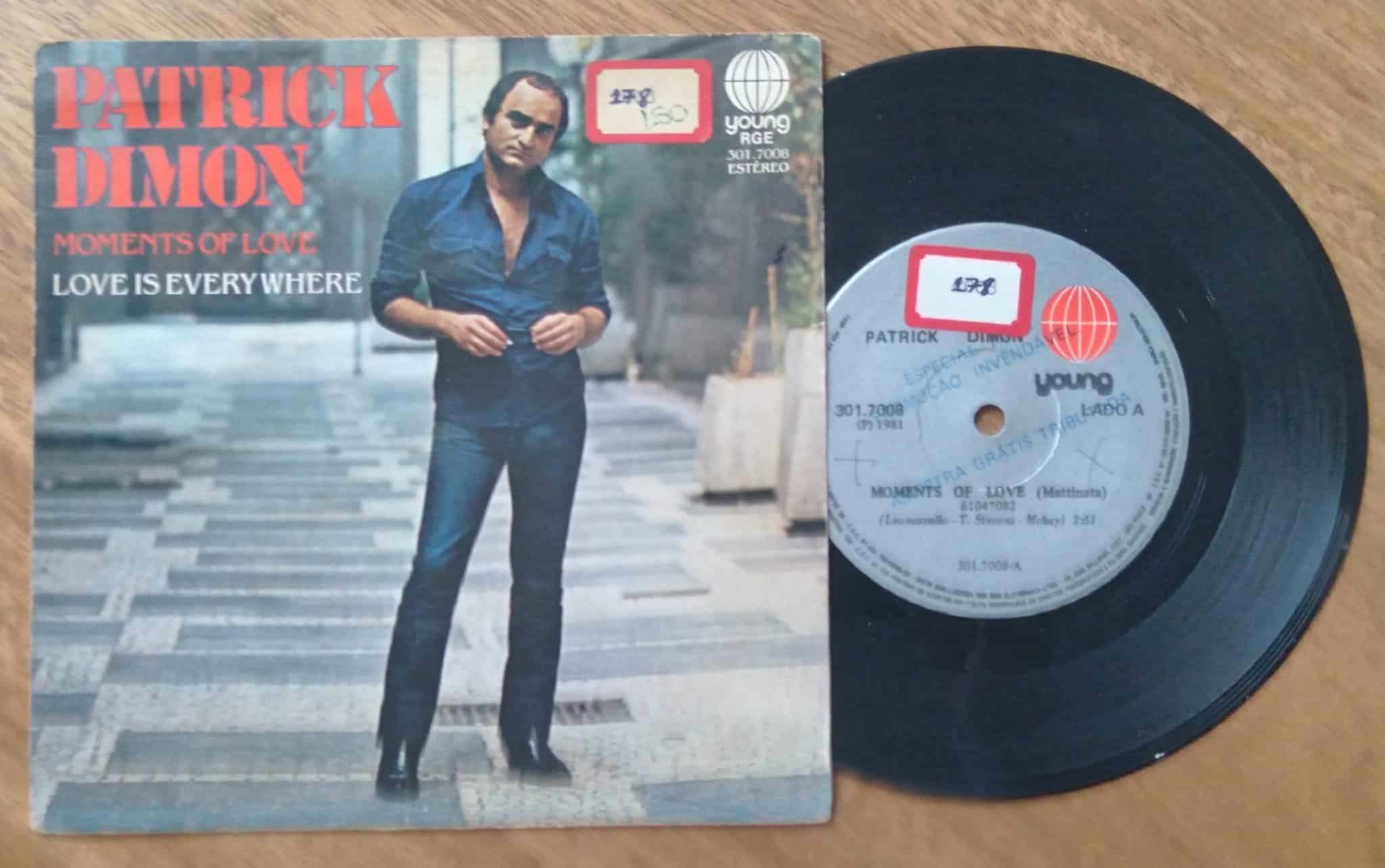 Vinil compacto Patrick Dimon. Moments of love.