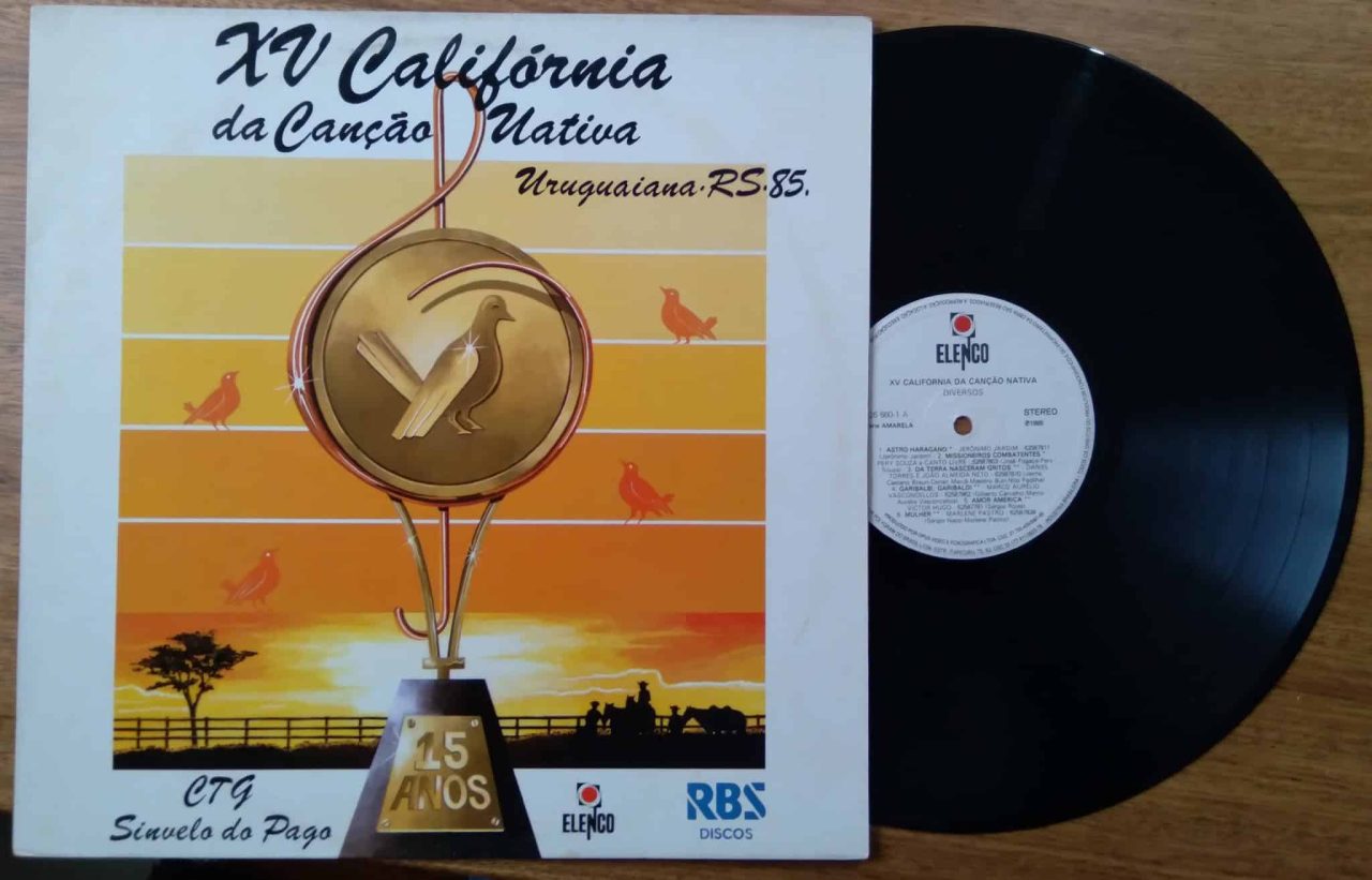 Vinil lp 15^ Califórnia da Canção Nativa. Folclore RS 1985.