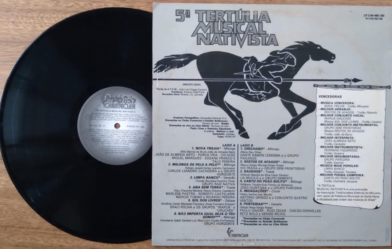 | Casa do Colecionador Vinil lp 5^ Tertulia musical nativista. Nova trilha Ana sem terra Porteiras.