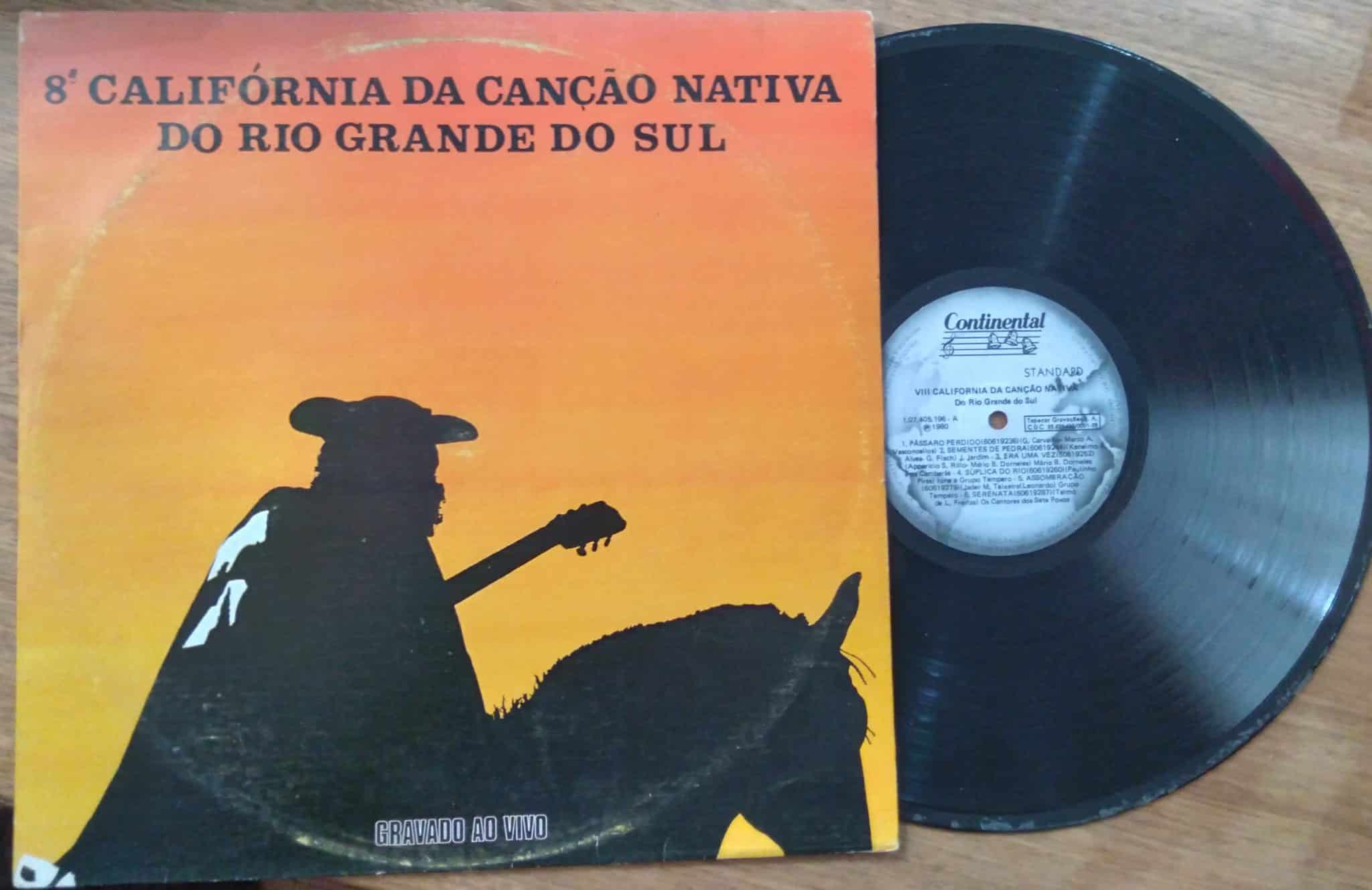 Vinil lp 8^ Califórnia da Canção Nativa. Folclore RS. Cantores dos Sete Povos.