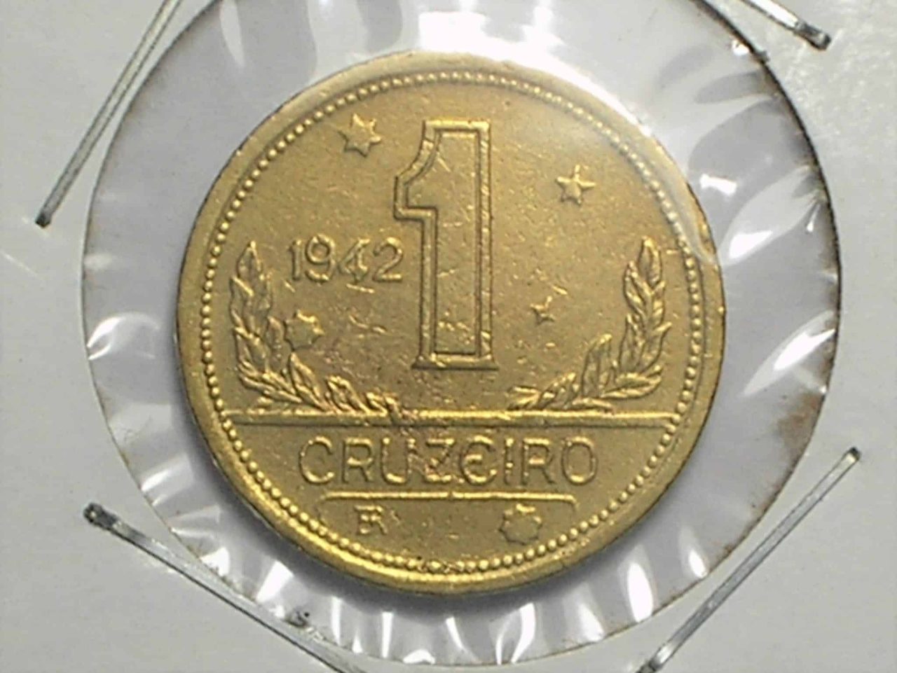 - 1 Cruzeiro - 1942 / Primeira da série em Bronze/Alumínio / Soberbo - Peça de coleção