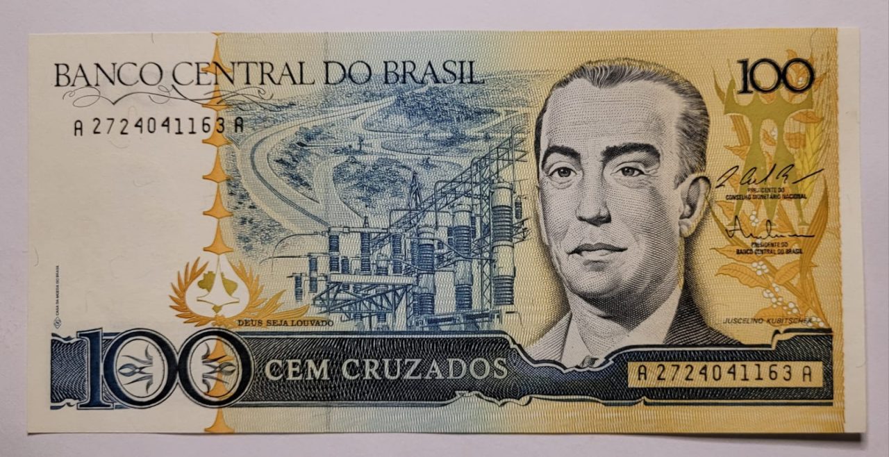 | Casa do Colecionador 100 (Cem Cruzados) - Cédula C187 - SOB (Ano 1987)