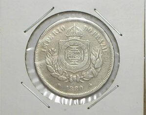100 Réis - 1880 / Data Rara / Excelente exemplar Muito bem conservada