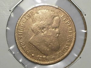 40 Réis - 1876 / Data rara da coleção / Bronze