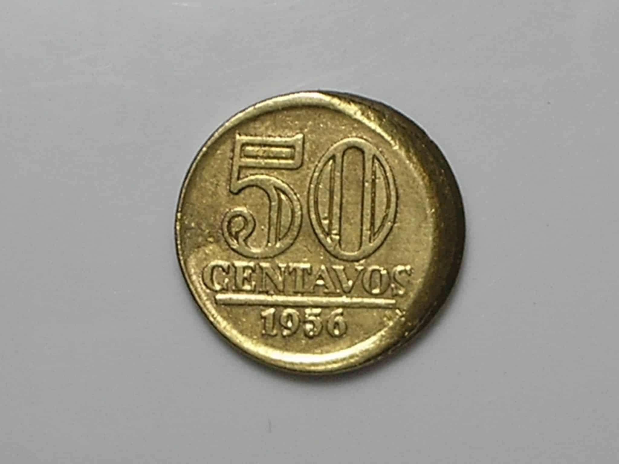 | Casa do Colecionador - Boné -) 50 Centavos - 1956 ... Módulo pequeno / Soberbo / Rara