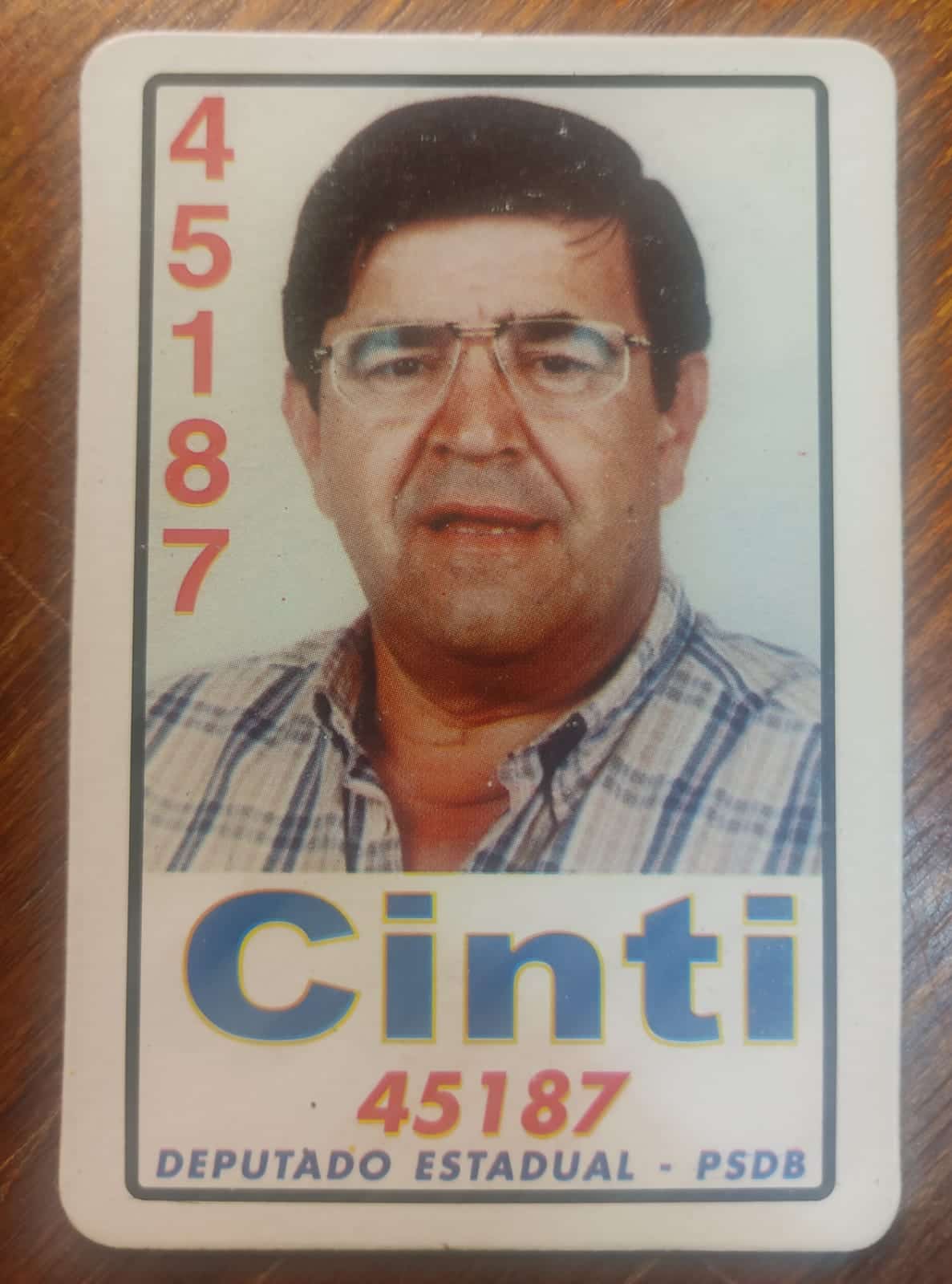 | Casa do Colecionador Calendário de Bolso (Tema Política) Cinti (PSDB) Deputado Estadual - Ano 1998
