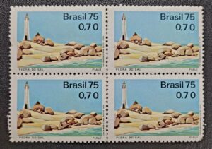 Comemorativos - RHM C0917 (Quadra) Propaganda Turística - Pedra do Sal - Piauí - 19/12/1975 (Selos do Brasil)