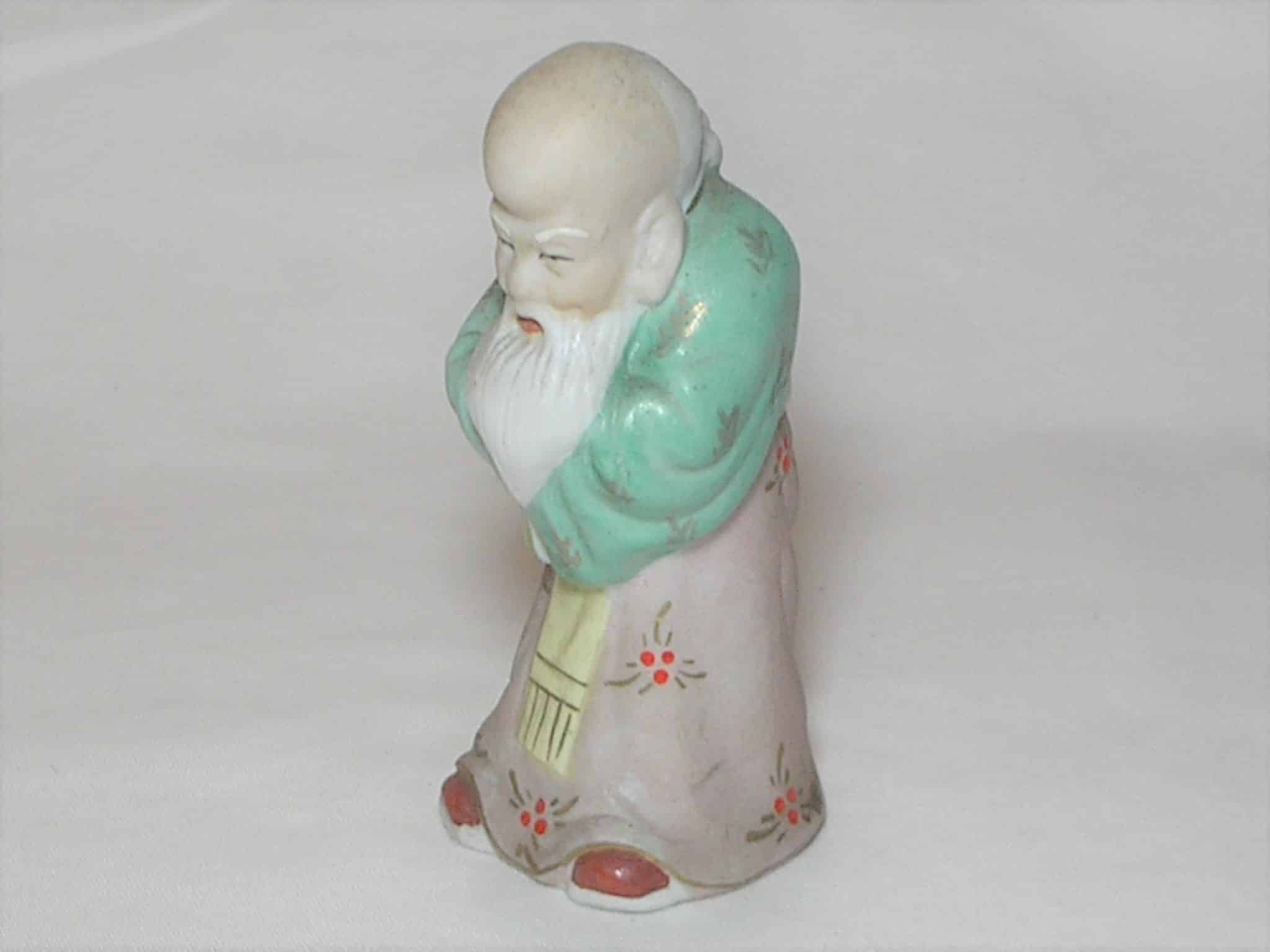 | Casa do Colecionador Escultura em porcelana policromada fosca e brilhante - Chines mestre Pensador