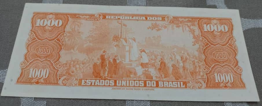 | Casa do Colecionador 1000 Cruzeiros Com Carimbo de 1 Cruzeiro Novo