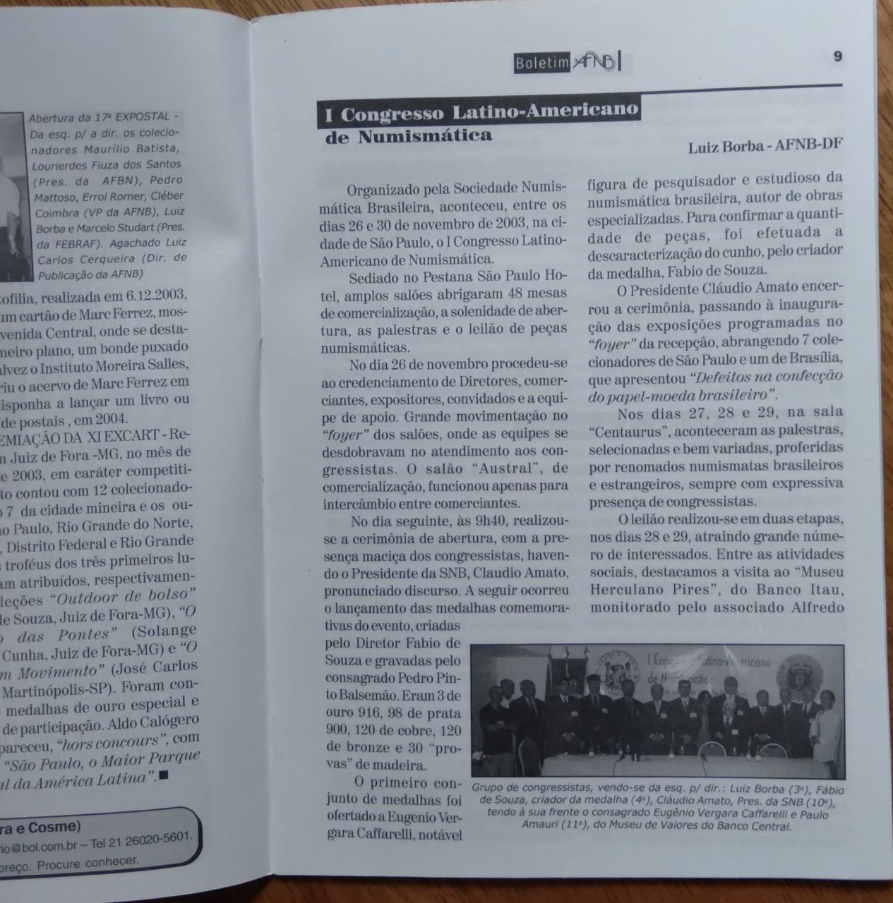 | Casa do Colecionador 22g revista Boletim AFNB 41 2003. Cristo redentor.