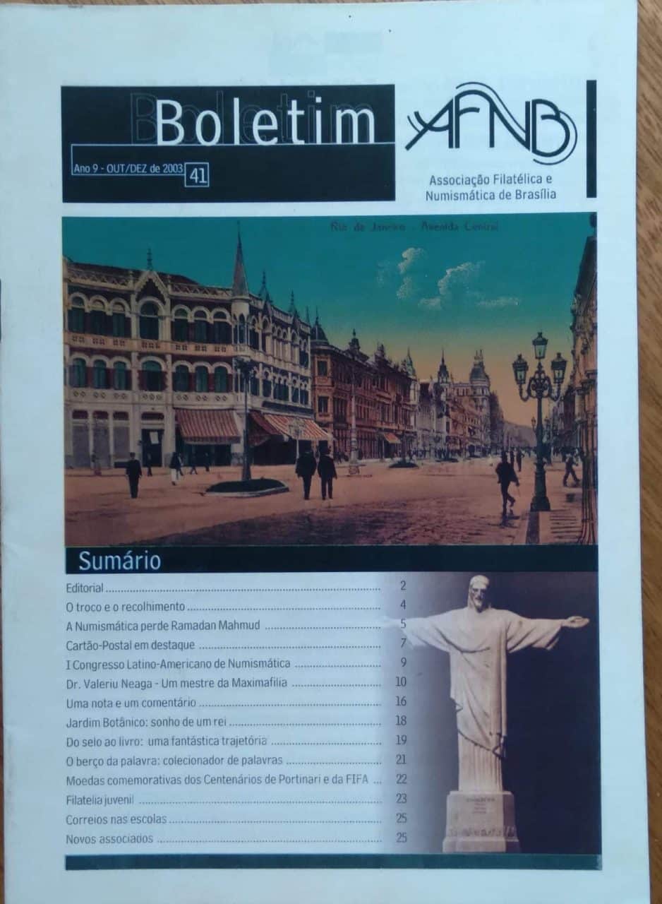 | Casa do Colecionador 22g revista Boletim AFNB 41 2003. Cristo redentor.