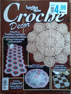 28g revista Agulha na mão 88. Croche Decor Ed Liberato. Com gráficos.