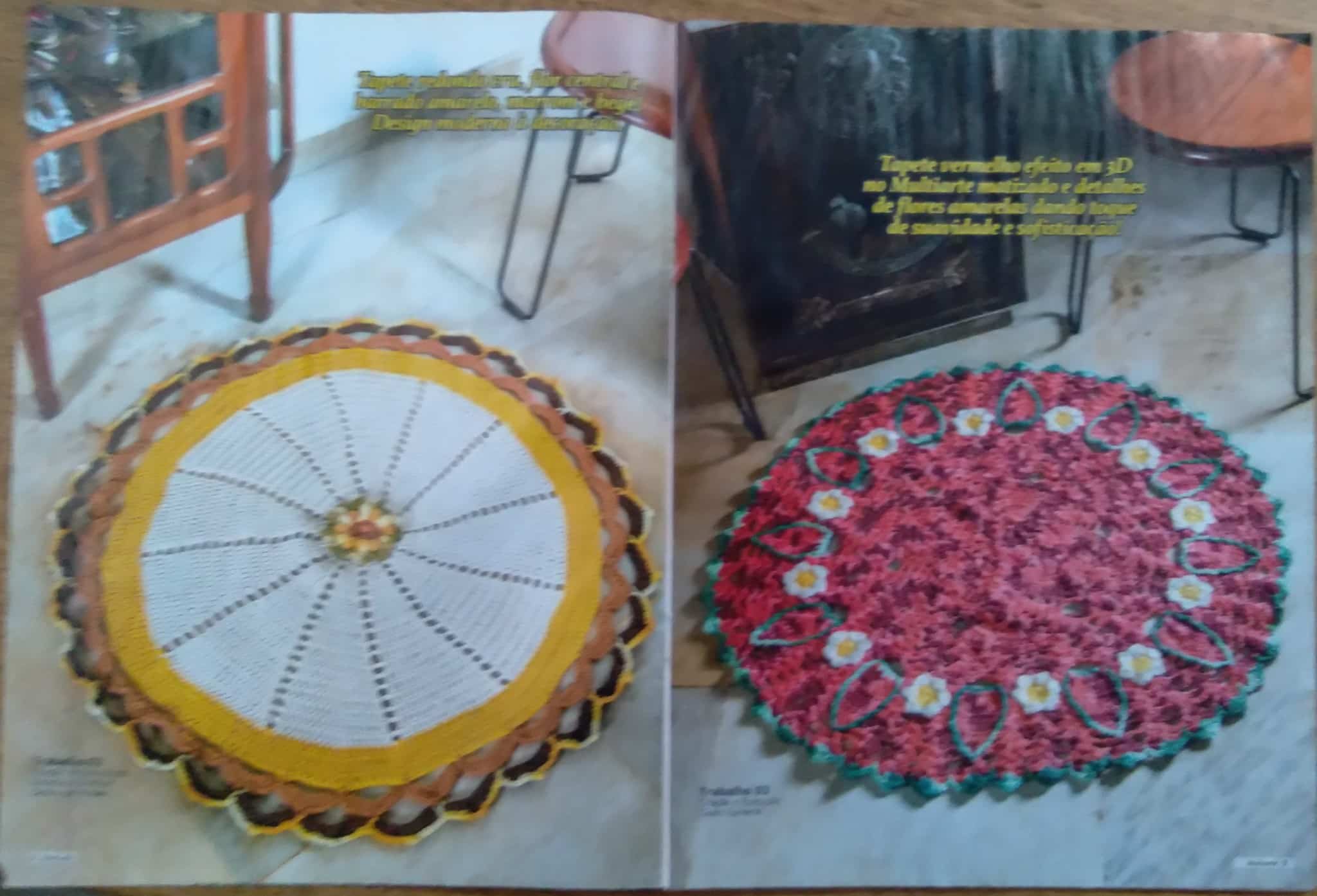| Casa do Colecionador 28g revista Multiarte 9. Croche decorativo Tapetes. Jogo banheiro.