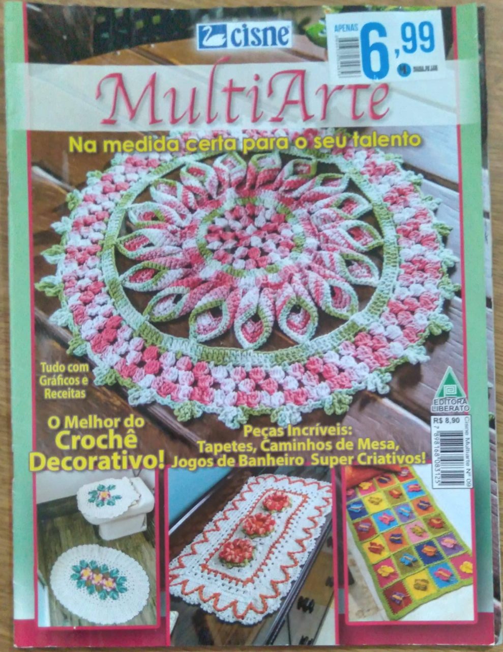 | Casa do Colecionador 28g revista Multiarte 9. Croche decorativo Tapetes. Jogo banheiro.