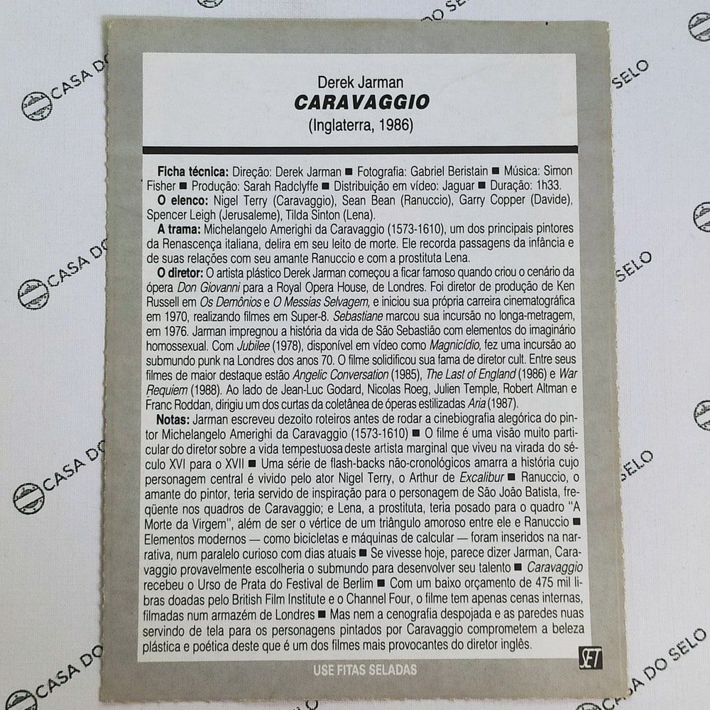 | Casa do Colecionador Caravaggio (1986) - Ficha Técnica - SET-123