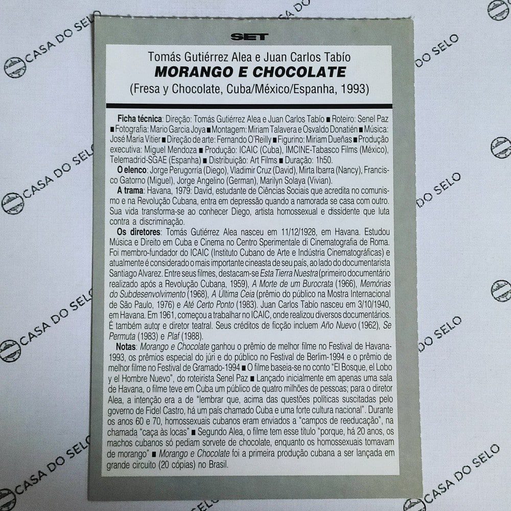 | Casa do Colecionador Morango E Chocolate (1993) - Ficha Técnica - SET-277