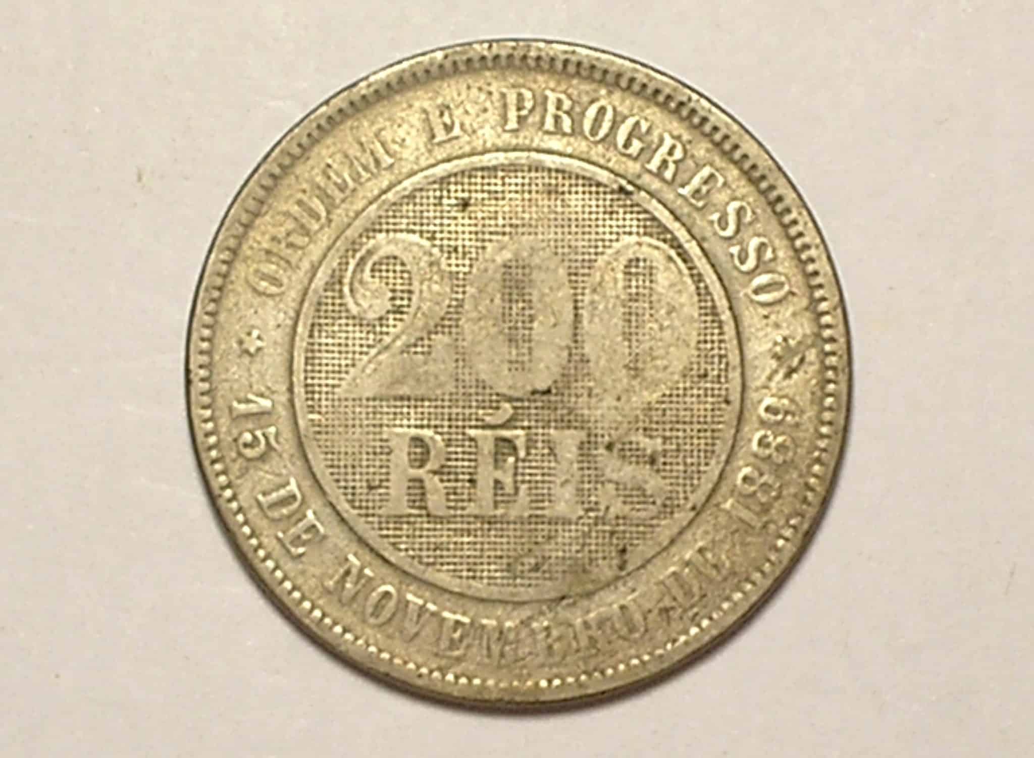 | Casa do Colecionador 200 Réis - 1889 - República do Brasil / Mbc